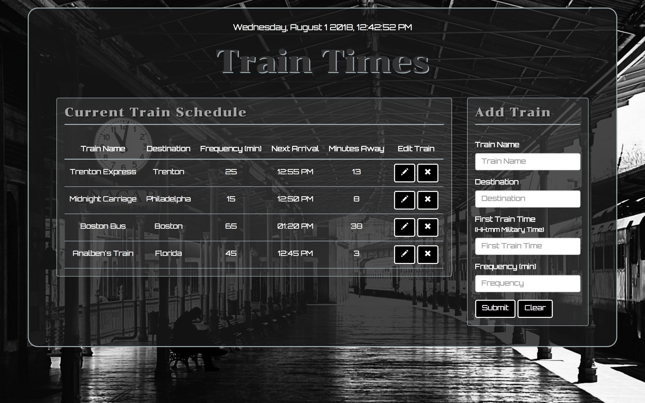 Train Scheduler